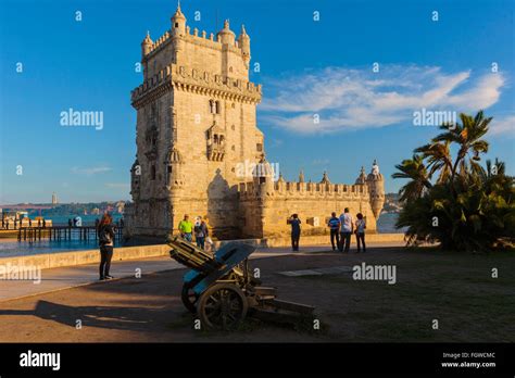 Lisbon Portugal The 16th Century Torre De Belem The Tower Is An