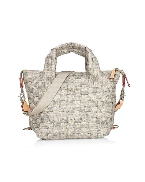 MZ Wallace Small Sutton Deluxe Woven Tote Lyst