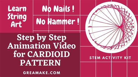 Animation Tutorial Diy Cardioid Pattern On Greamake String Art Without