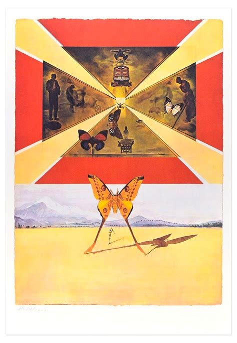 Salvador Dalí­ Plate V From Suite Papillon Original Lithograph