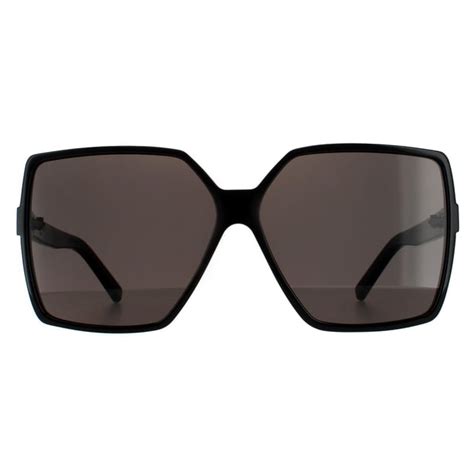 Saint Laurent Square Womens Black Grey Sunglasses