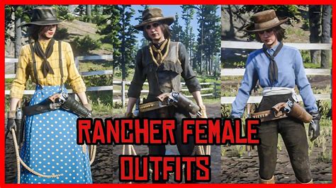 Red Dead Online Requested Outfits 208 Rancher Female Outfits Youtube