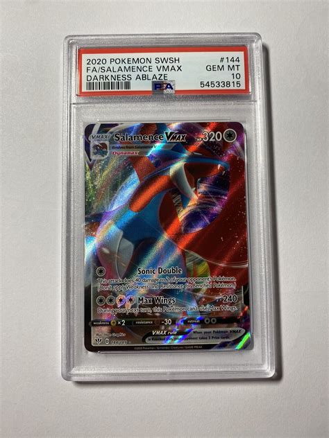 Salamence VMAX 2020 Sword Shield Darkness Ablaze 144 189 Holo PSA