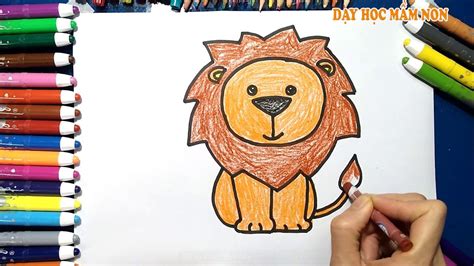 Hướng dẫn cách vẽ CON SƯ TỬ, Tô màu CON SƯ TỬ - How to draw a Lion ...