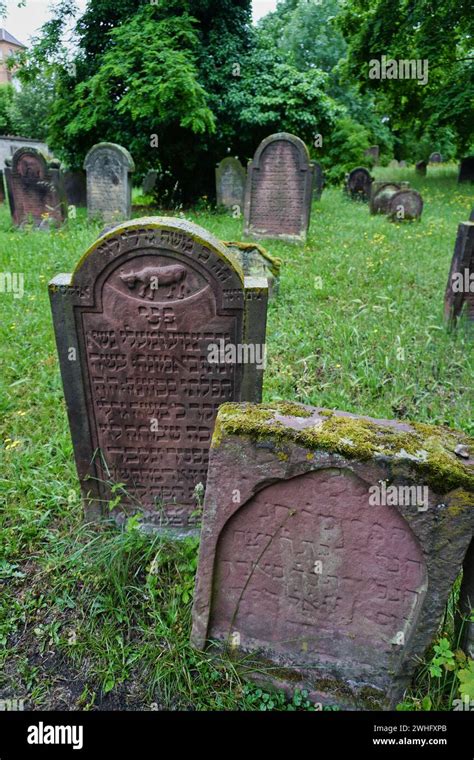 Jüdischer Friedhof Worms Heiliger Sand Rheinland Pfalz Stock Photo