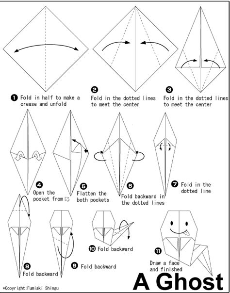 Ghost Origami A Step By Step Guide To Create Your Own Haunting Paper Spirit Easy Origami Tutorial