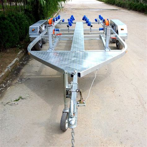 Hot Dip Galvanized Marine Yacht Jet Ski Boat Trailer With Rollers