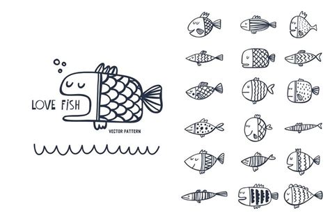 Cartoon fish pattern | Fish illustration, Cartoon fish, Fish drawings