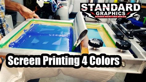 Screen Printing 4 Colors Youtube