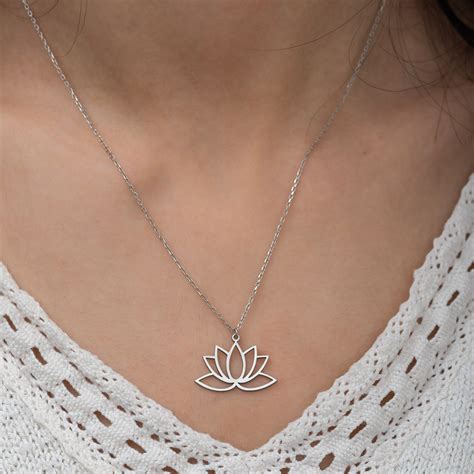 Gold Lotus Flower Necklace Lotus Flower Jewellery Lotus Etsy