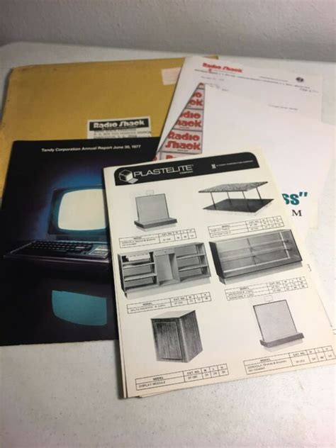 Vintage Ephemera Lot 1970s Radio Shack Tandy Dealer Program I Fo