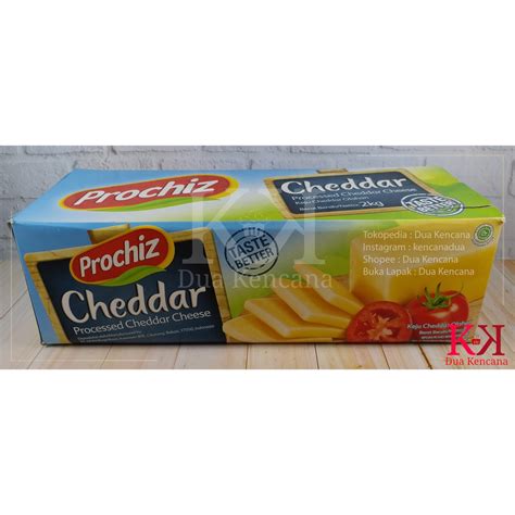 Jual Cheese Keju Cheddar Prochiz Premium 2 KG Block Cheese Shopee