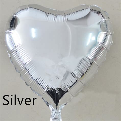 Giant Jumbo Foil Heart Balloon 75cm Silver Balloons4you New