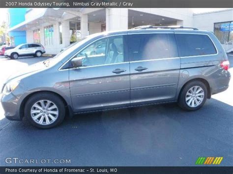 Nimbus Gray Metallic 2007 Honda Odyssey Touring Gray Interior