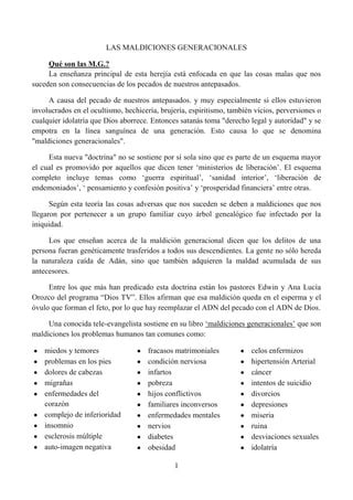 Las Maldiciones Generacionales PDF