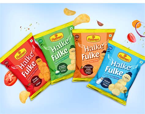 Haldiram S Nagpur Halke Fulke Potato Chips Packaging On Behance