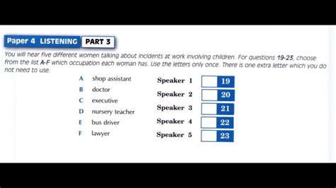 Listening B2 Fce Successful Practice Test 2015 Test 10 Part 3 Youtube