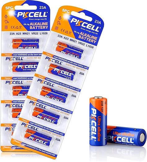 Amazon PKECLL 23A 12 Volt Battery 10 Count A23 Battery For Garage