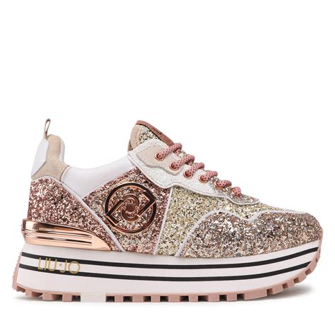 Liu Jo Maxi Wonder Glitter Flatforms Sneakers