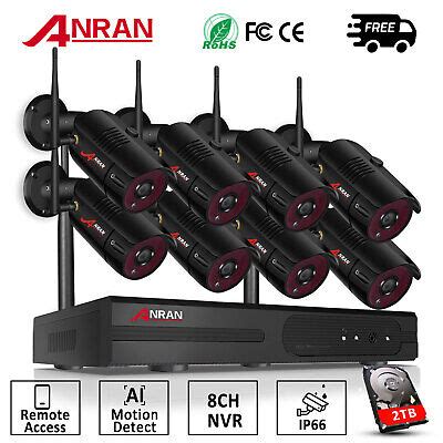 ANRAN Sistema de cámaras de seguridad 5MP WiFi Outdoor CCTV NVR 2TB