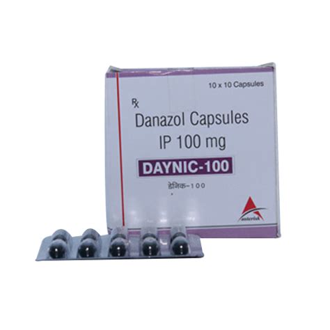 Danazol Capsules IP 100 200 50 Mg 10 X 10 Capsules Packaging Type