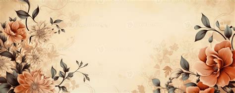 Vintage wallpaper with whimsical floral patterns background with empty space for text 28964421 ...