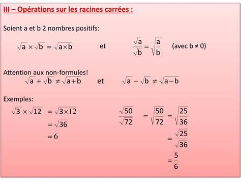 PPT Chap5 Racines carrées PowerPoint Presentation free download