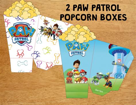 Paw Patrol Popcorn Boxes