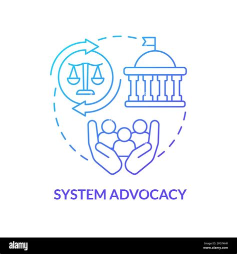 System Advocacy Blue Gradient Concept Icon Stock Vector Image And Art Alamy