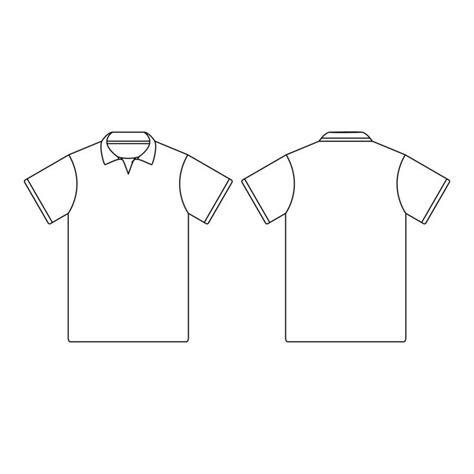 Template jersey collar vector illustration flat design outline template ...