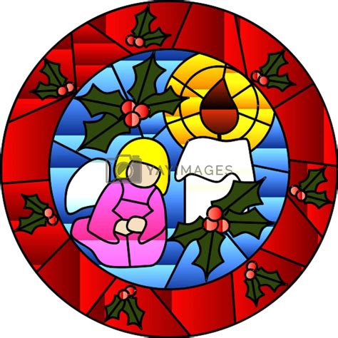 Christmas Stained Glass Decoration By Stefaniav Vectors And Illustrations With Unlimited Downloads