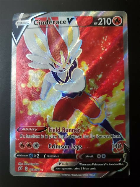 Mavin Pokemon Tcg Cinderace V 178 192 Full Art Rebel Clash Ultra Rare