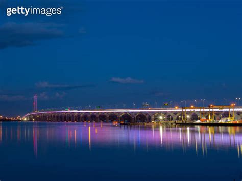 The Samuel De Champlain Bridge Linking Montreal With The South Shore Is