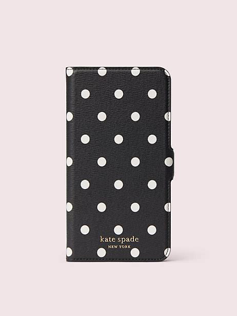 Kate Spade Cabana Dot Iphone 11 Pro Max Magnetic Wrap Folio Case In Black Multi Modesens