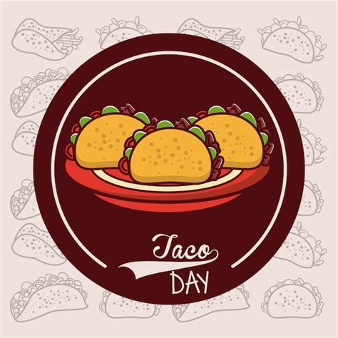 Premium Vector Taco Day Mexican Food Cartoon