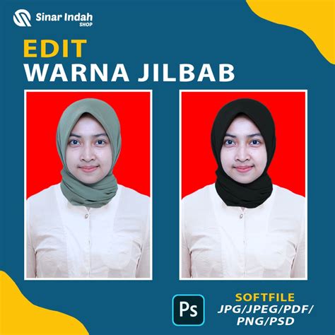 Jual Edit Warna Hijab Pas Foto Edit Warna Jilbab Shopee Indonesia