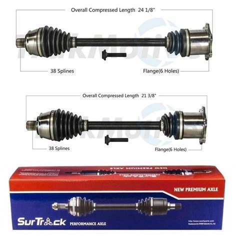 Audi Cv Axle Shaft Kit Front Driver And Passenger Side Aftermarket