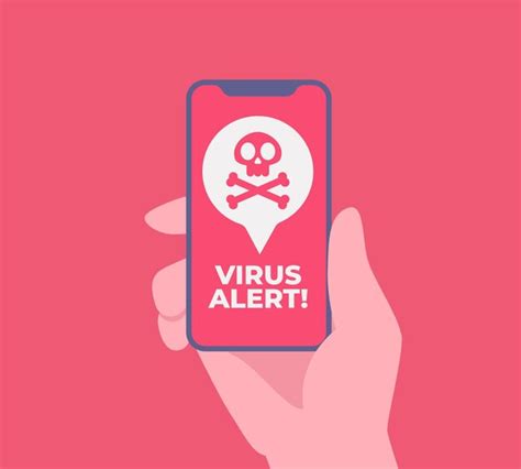 Premium Vector Virus Alert Message Notification On Smartphone Malware