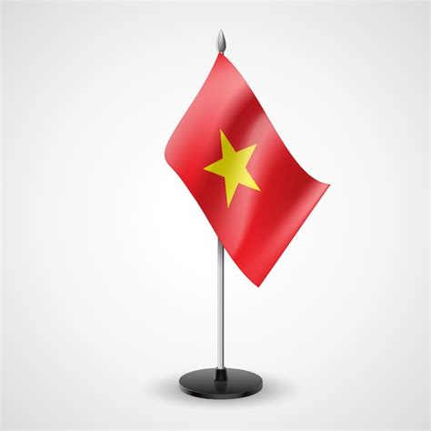 Bandera De Mesa De Vietnam Vector Premium