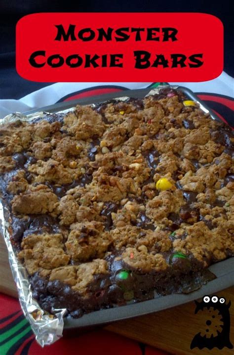 Monster Cookie Bars How To Be Awesome On 20 A Day Recipe Monster