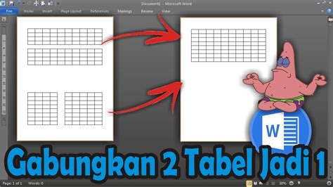 Cara Menggabungkan 2 Tabel Menjadi 1 Di Microsoft Word 2010