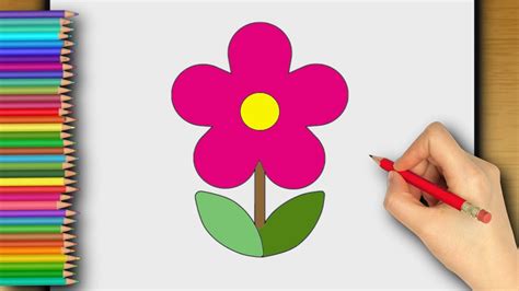 COMO DESENHAR UMA FLOR ROSA DESENHE PASSO A PASSO FÁCIL UMA LINDA