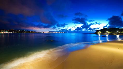 Wallpaper Sunlight Sunset Sea Bay Night Reflection Sky Clouds