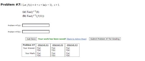 Solved Problem 7 Let F X 4 X Ln X−1 X 1 A Find