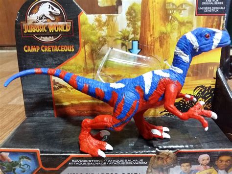 Jurassic World Dinosaurio Articulado Velociraptor Mattel Hbx32 Camp Cretaceous Ataque Salvaje