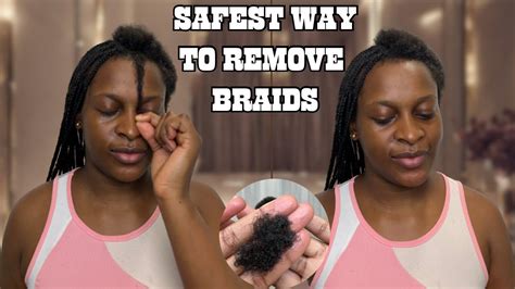 How To REMOVE KNOTLESS BRAIDS No Natural Hair Breakage YouTube