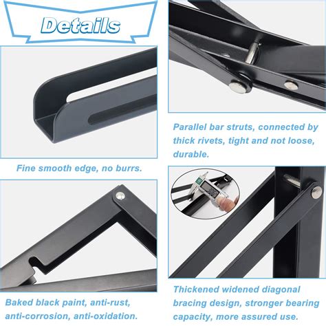 Snapklik KOOTANS 16 Inch Folding Shelf Brackets Heavy Duty Wall