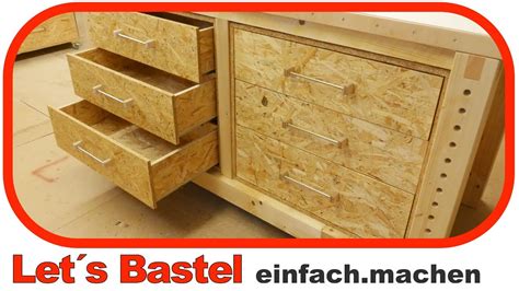 1 Unterschrank für Werkbank mit Schubladen selber bauen Lets Bastel