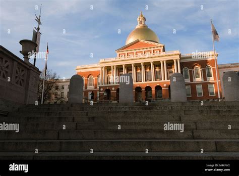 The Massachusetts State House Or Capitol Building Beacon Hill Boston