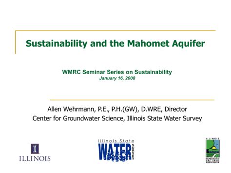 Sustainability And The Mahomet Aquifer